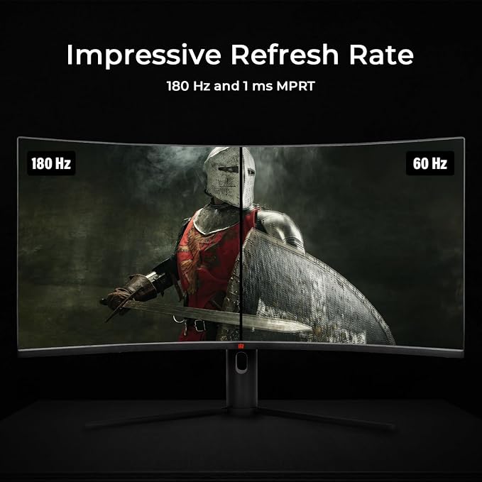 Deco Gear 34" 3440x1440 21:9 Ultrawide Curved Monitor, 4000:1 Contrast Ratio - Image 3