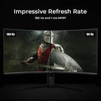 Deco Gear 34" 3440x1440 21:9 Ultrawide Curved Monitor, 4000:1 Contrast Ratio - Image 3