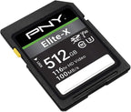 PNY 512GB Elite-X Class 10 U3 V30 SDXC Flash Memory Card - Image 2