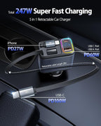 247W Retractable Car Charger - Image 2