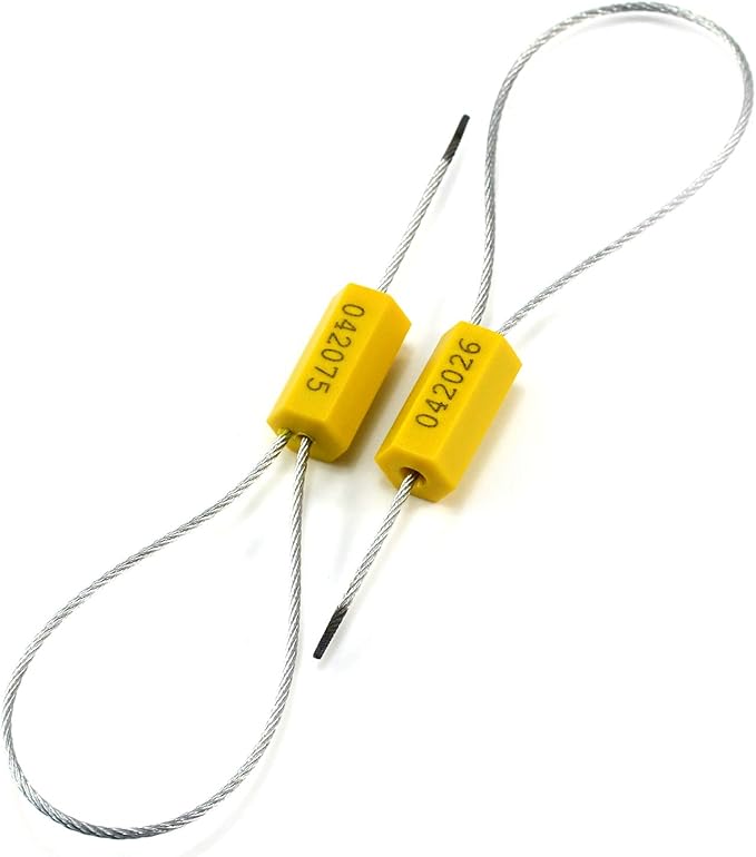 Leadseals 100 Steel Cable Seals Metal Security Seal Numbered Metal Truck - Image 2