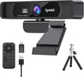 Spedal 4K UHD Webcam with Built-in AI Noise Reduction Dual Microphones by Spedal