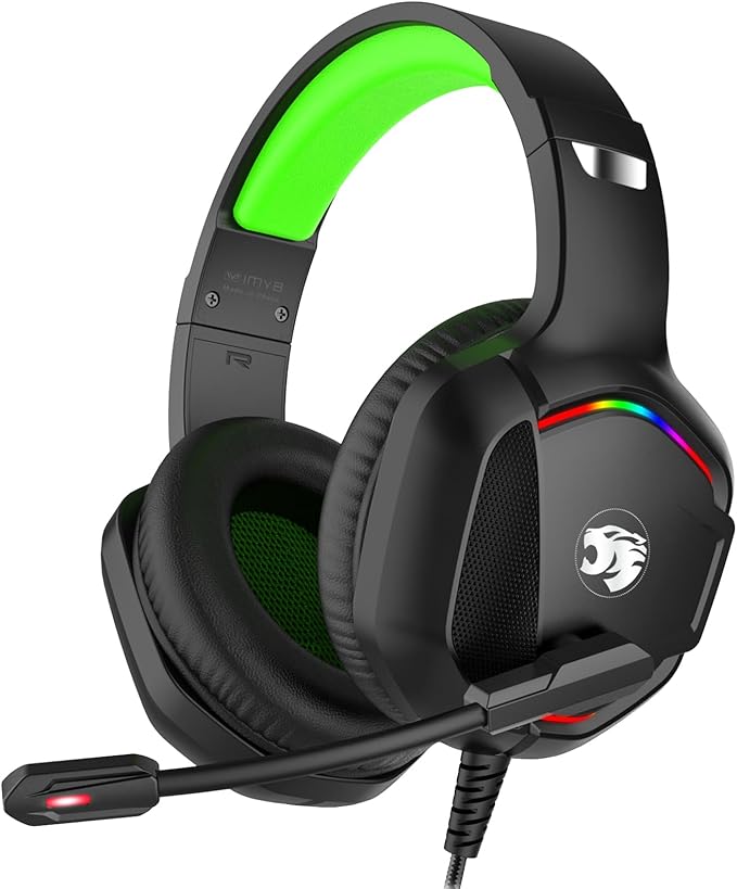 Gaming Headset with Microphone for Pc, Xbox One Series X/s, Stereo Wired Noise by IMYB