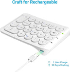 iClever Number Pad, KP08 Bluetooth Number Pad, Ultra Slim and Lightweight - Image 3