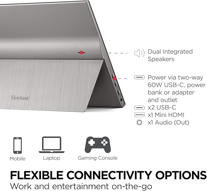 ViewSonic TD1655 15.6 Inch 1080p Portable Monitor - Image 5