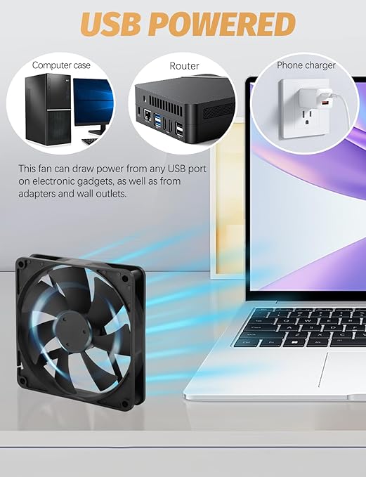 140mm x 25mm USB Computer Fan - Image 5