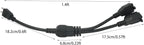Y Splitter Extension Cord, 1.4FT 2 Way 1 to 2 Splitter Extension Cord, 3 Prong - Image 2