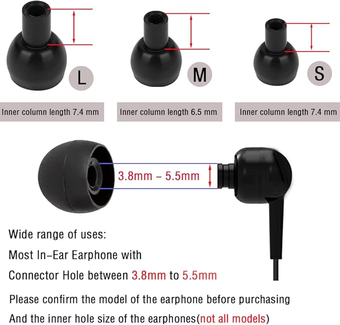 18 Pairs Silicone Earbud Tips Replacement Ear Tips Earbuds Cap - Image 4