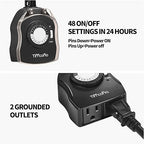 TiFFCOFiO Outdoor Timer Outlet for Lights, 24 Hour Mechanical, Outdoor Light - Image 2