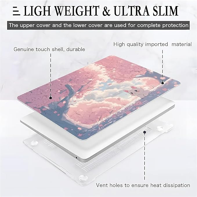 Compatible with MacBook Air 13.3 13.6 Inch Case 2022 2021 2020 2019 Plastic - Image 2