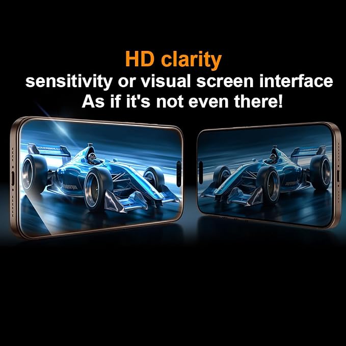 OneFish Screen Protector Glass for iPhone 14 Pro Max/ 15 Plus, 9H Glass Scratch - Image 3
