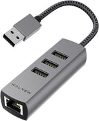 USB-C to Ethernet Adapter, WALNEW USBC to RJ45 LAN Adapter, Gigabit Cat Network by WALNEW