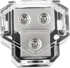 BOJACK 2 Way Power Distribution Connecting Block 1x0/2/4 Gauge Input 2x4/8 by BOJACK