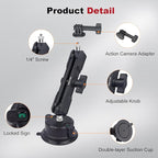 Camera Suction Cup Mount with Ball Head Magic Arm, Universal 360°Vacuum Suction - Image 5