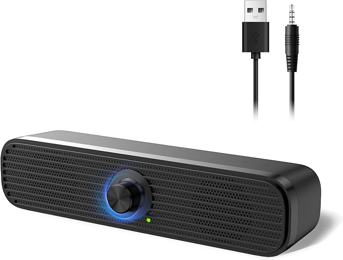 1Mii Computer Speakers for Desktop Laptop Tablet, USB Powered PC Speakers by 1Mii