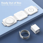 Travel Charger for Samsung Multi Devices, Foldable 3 in 1 Wireless Charging - Image 7