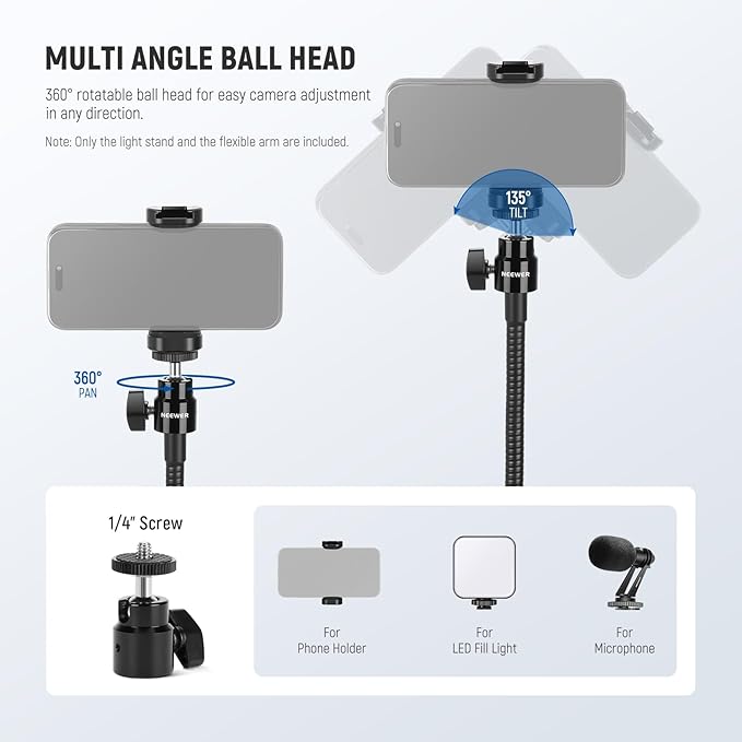NEEWER 71" Phone Tripod Stand - Image 6