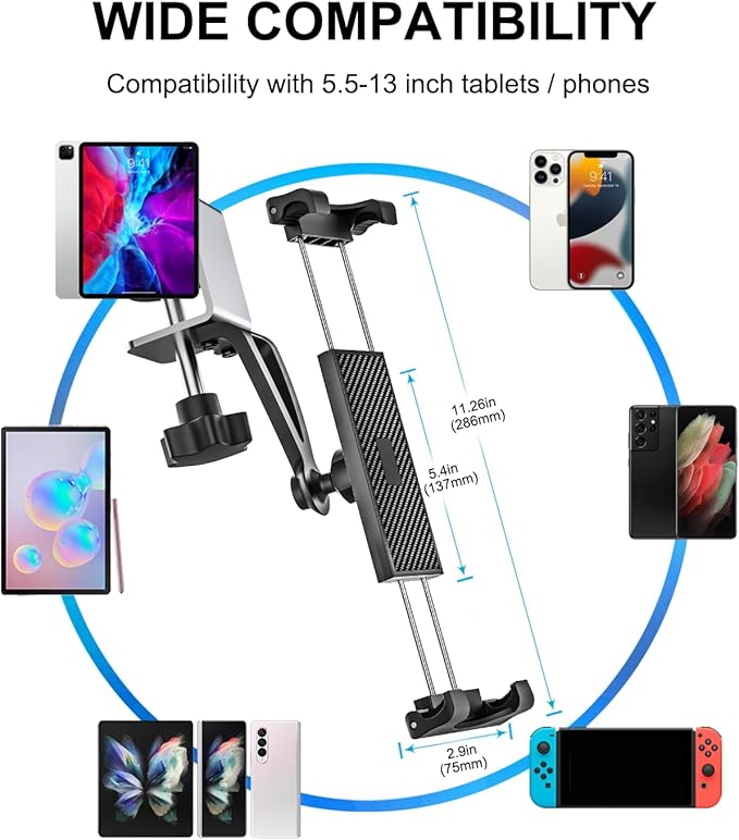Under Cabinet Tablet Mount Holder, woleyi Kitchen iPad Mount Holder, Desk - Image 7