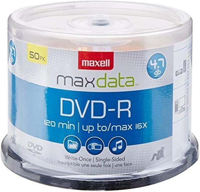 Maxell 638011 Superior Archival Life Metal Azo Dye Construction Write Once by Maxell