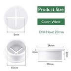 20Pcs Desk Grommet, 3/4" White Silicone Cord Hole Cover, Flexible Rubber Wire - Image 2