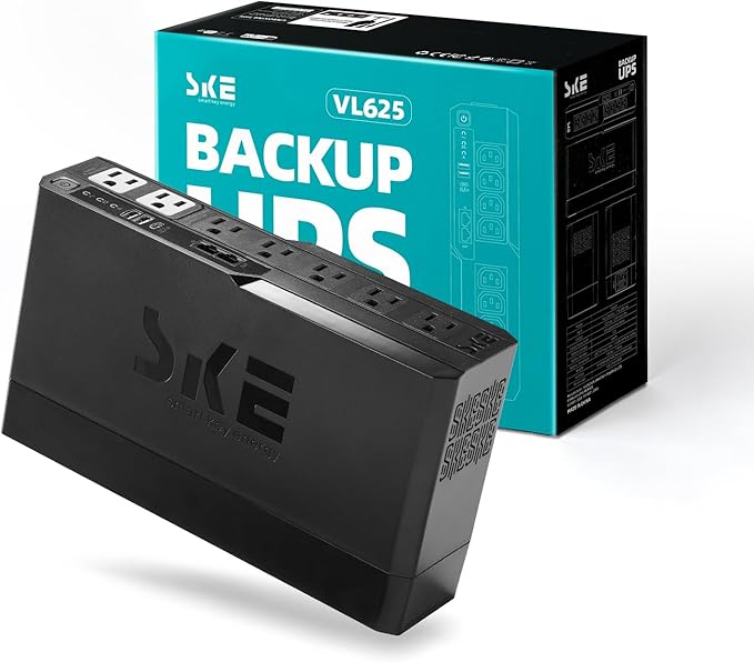 SKE VL625 625VA/360W UPS Battery Backup and Surge Protector by SKESMARTKEYENERGY