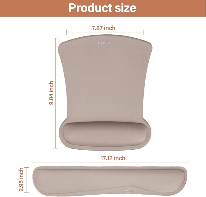 MOSISO Wrist Rest Support for Mouse Pad & Keyboard Set, Ergonomic Mousepad - Image 5