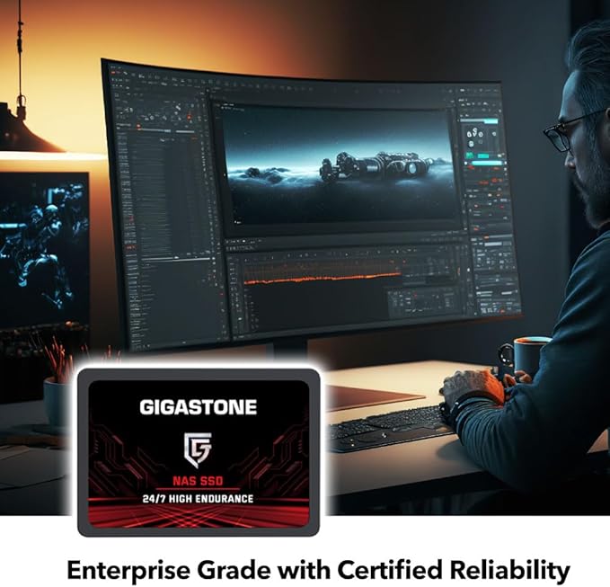 Gigastone SATA SSD 512GB 2.5 inch SSD 550MB/s Upgrade Laptop PC Memory and - Image 4