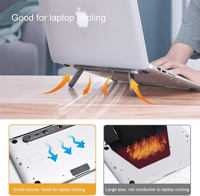 Laptop Stand for Desk, Laptop Cooling Stand, Keyboard Riser, Ergonomic Laptops - Image 3