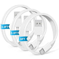 Car Carplay Cable for iPhone 16 15 Pro Plus Pro Max，3-Pack USB A to USB C Cable by JERMASAL