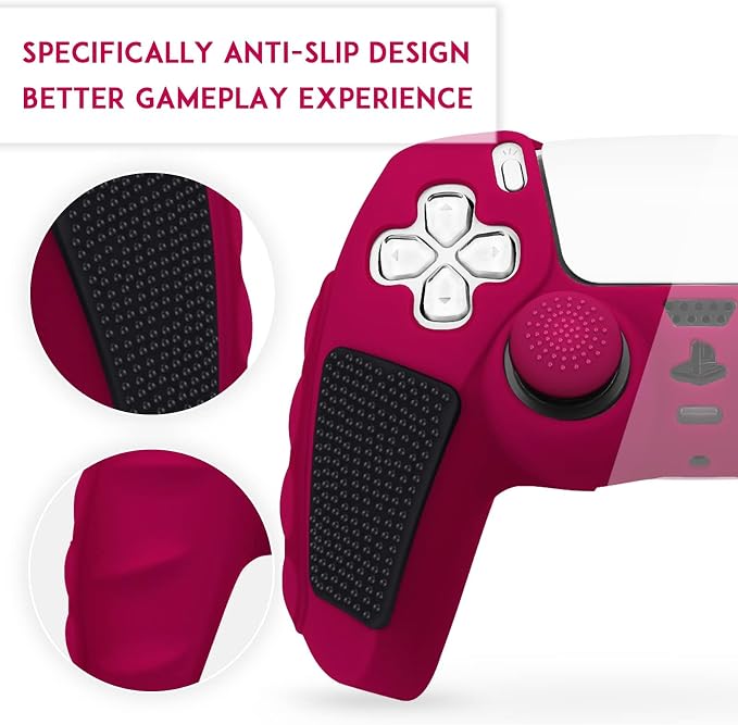 SIKEMAY Anti-Slip PS5 Controller Skin, Soft Thicken Non-Slip Studded Silicone - Image 6