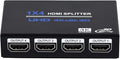 1x4 HDMI Splitter, 1 in 4 Out HDMI Splitter Audio Video Distributor Box Support by ENBUER