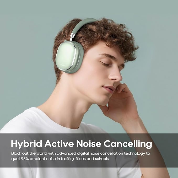 Srhythm NiceComfort 95 Hybrid Noise Cancelling Headphone Wireless, HD Sound - Image 3