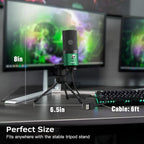 FIFINE USB Gaming Microphone for PC Desktop, PS4 and Mac, Gain Control - Image 7