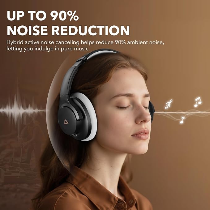 1Mii Y8+ Noise Cancelling Headphones Bluetooth, Wireless LDAC Hi-Res Audio - Image 3