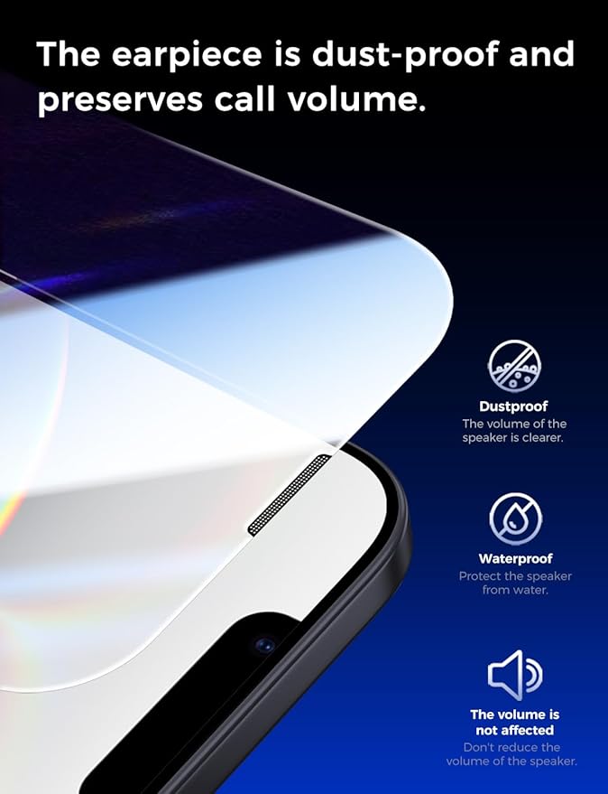 MAGIC JOHN 2 Pack for iPhone 16e Screen Protector 6.1 inch, Tempered Glass Film - Image 6