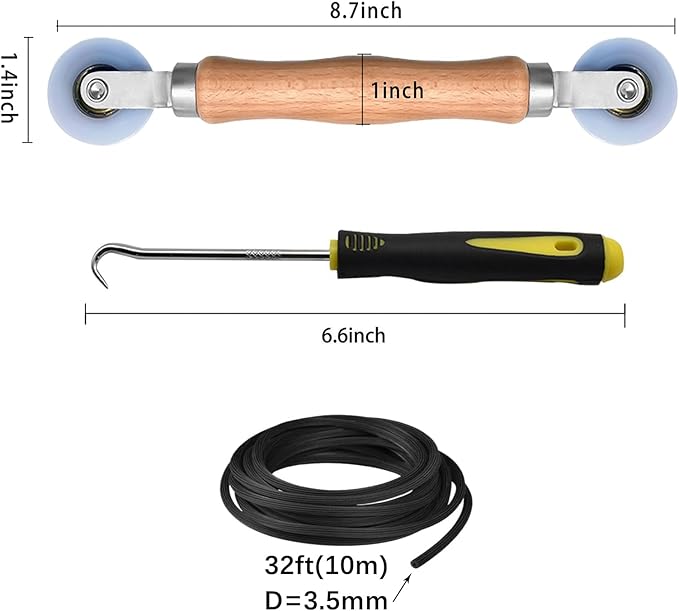 BAYTORY Window Screen Repair Kit, Nylon Roller Tool - Image 2