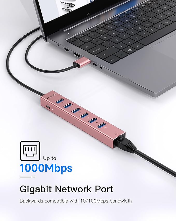 Aluminum USB 3.0 Adapter USB to Ethernet HUB - Image 6