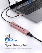 Aluminum USB 3.0 Adapter USB to Ethernet HUB - Image 6