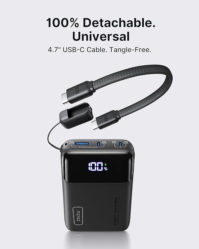 INIU 65W Fast Charging Laptop Power Bank, Compact 20000mAh Portable Charger - Image 5