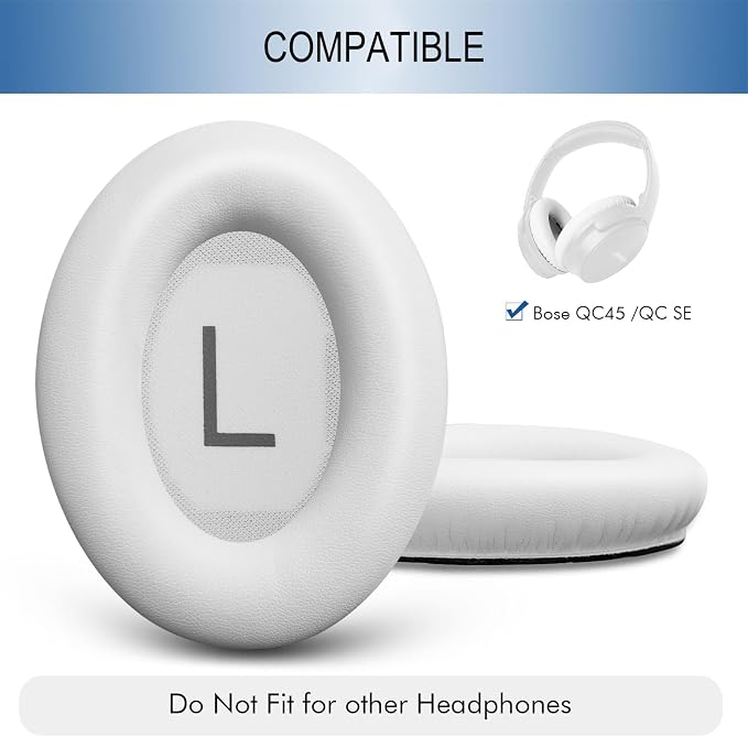 GEVO Replacement Ear Pads for Bose QC45, Ear Cushions for Bose QuietComfort 45 - Image 2
