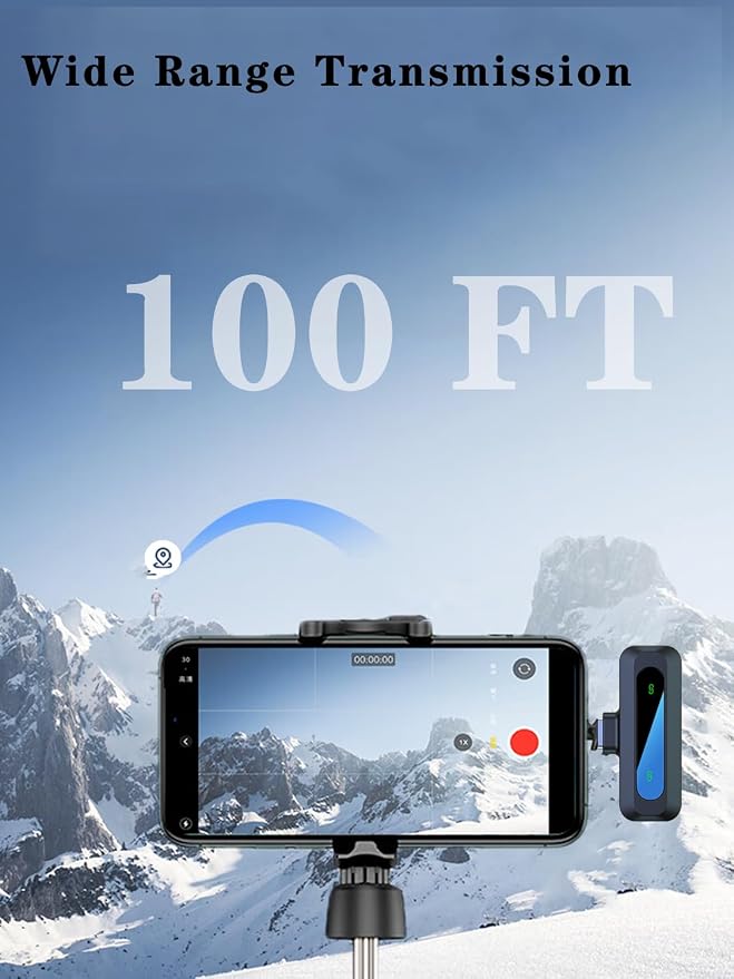 Wireless Lavalier Microphone for iPhone Android Plug-Play, 2 Pack Mini - Image 6