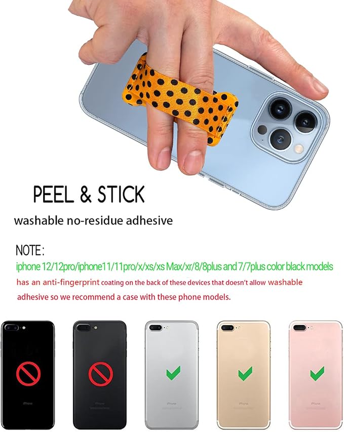 Phone Grip Holder for Hand, Universal Finger Strap Phone Holder, Finger Selfie - Image 3