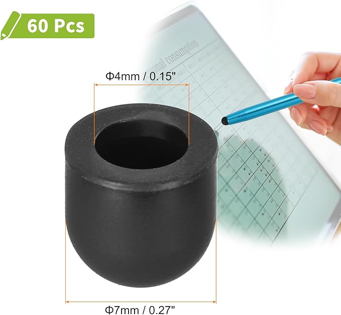 MECCANIXITY 60Pcs Replacement Stylus Pen Tips 7mm Conductive Capacitive Touch - Image 2
