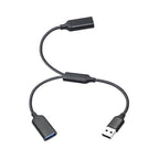 USB Splitter Cable 1FT, USB A Male to Dual USB A Female Y Splitter Adapter 1 in by Unknown