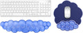 Gel Cloud Keyboard and Mouse Wrist Rest, Cute Wrist Support and Arm Support Rest by KEPUTAIER