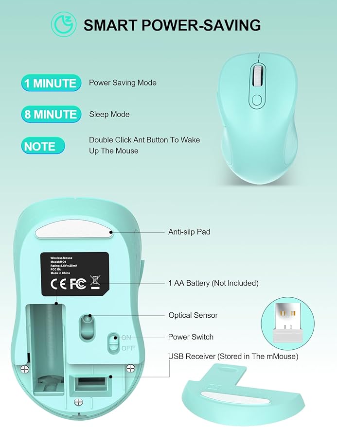Trueque Wireless Mouse for Laptop, 2.4GHz Ergonomic Computer Mouse - Image 9