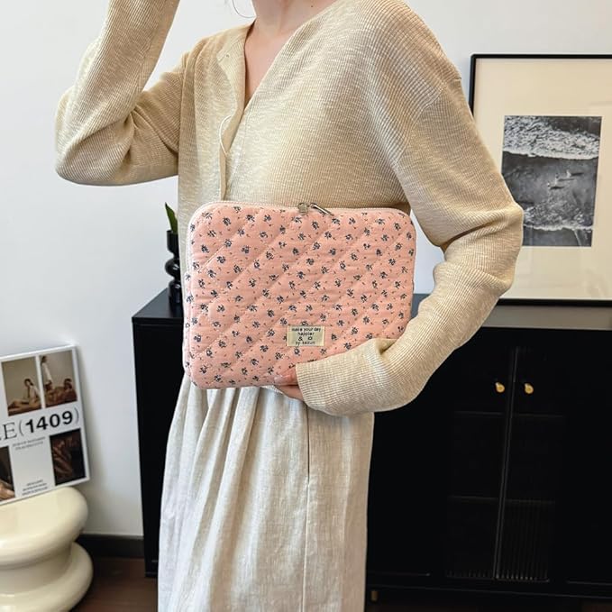 Puffy Laptop Sleeve 13-15.6 Inch Cute Quilted Laptop Protective Case Padded - Image 2