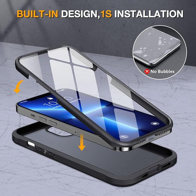 Miracase Glass Case for iPhone 13 Pro Max 6.7 inch, Upgrade Full-Body Clear - Image 4