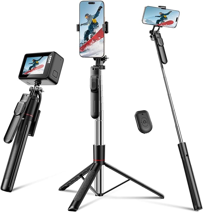 Takerers 67" Cell Phone Tripod Stand & Selfie Stick by Takerers