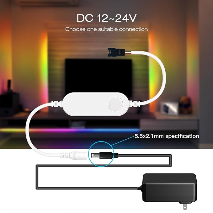 GLEDOPTO WLED ESP8266 Mini LED Controller DC12-24V RGB IC Digital Dynamic Light - Image 5